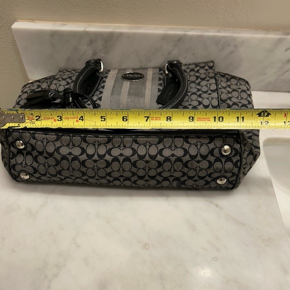 Coach Monogram Black and Gray Satchel - Picture 9 of 11